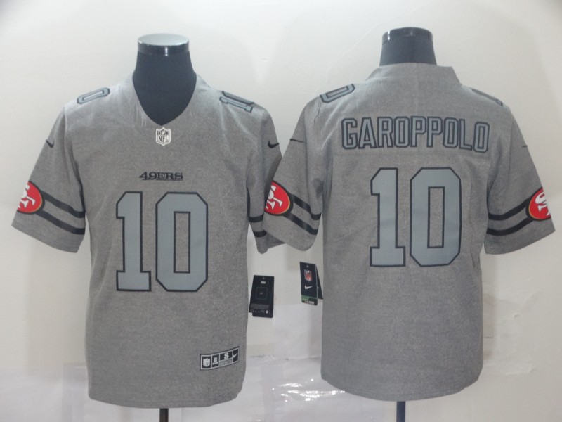 Men's San Francisco 49ers Jimmy Garoppolo #10 Gray Jersey